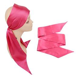 YTBYT Satin Edge Schal für Perücken Grip Damen Stirnbänder für Lace Front Perückenfixierung Make-up Sport Yoga Gesichtsbehandlung (1 Stück，Rose) von YTBYT