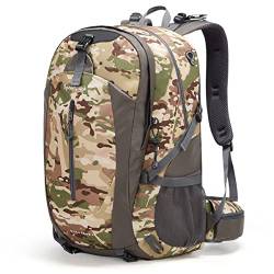 YTL Wasserdichter Wanderrucksack für Herren Damen 40L leichte Outdoor-Tasche Rucksack geeignet für Reisen und Camping，C Acu（misst 21,3 x 13,8 x 9,1 Zoll） von YTL