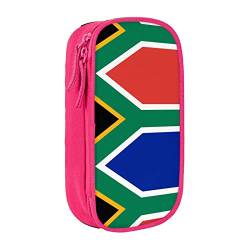 YTORA Federmäppchen mit Südafrika-Flagge, großes Fassungsvermögen, Stifttasche, langlebig, 3 Fächer, rose, Einheitsgröße, Taschen-Organizer von YTORA