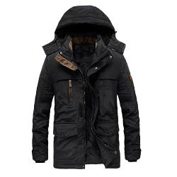 YTR6TW Winter Jacke Männer Verdicken Fleece Jacken Männlichen Streetwear Windjacke Hoodies Parkas Mantel black Asian size 3XL von YTR6TW