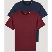 YTWOO T-Shirt 2er Pack, Männer T-Shirt Basic, schwere Bio-Baumwolle, 220g/m², Zwei Farbkombinationen (2-tlg) von YTWOO