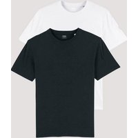 YTWOO T-Shirt 2er Pack, Männer T-Shirt Basic, schwere Bio-Baumwolle, 220g/m², Zwei Farbkombinationen (2-tlg) von YTWOO