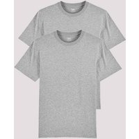 YTWOO T-Shirt 2er Pack, Männer T-Shirt Basic, schwere Bio-Baumwolle, 220g/m² von YTWOO