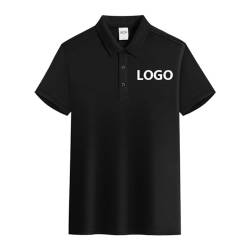 Personalisiertes T-Shirt Männer Frauen Passen Sie Ihr Logo/Textdruck An Kurzarm-T-Shirts Sommer Atmungsaktives Sport-Poloshirt Color1,L von YUANOU