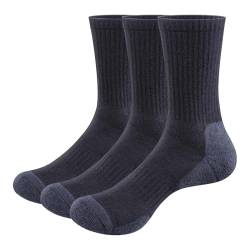 YUEDGE 3 paar Wandersocken Trekkingsocken für Herren Atmungsaktiv Sportsocken Hochleistung MXL 41-45 von YUEDGE