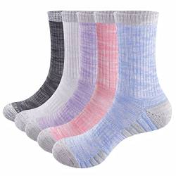 YUEDGE 5 Paar Damen Sportsocken Baumwolle Wandersocken Trekkingsocken Atmungsaktiv Multi-Performance 36-40 von YUEDGE