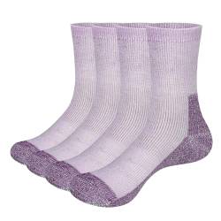 YUEDGE Damen Merinowolle Thermosocken Gepolsterte warme Wintersocken Wandersocken für Damen, 2 Paar von YUEDGE