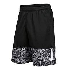 YUEMO Mens Basketball Sport Shorts Herren, Sport Shorts Mit Taschen Herren Sport Shorts Black Hose Kurz Outdoor Herren von YUEMO