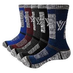 YUEVO SPORTS 5 Paar Sportsocken für Herren Baumwollsocken Arbeitssocken Wandersocken Trekkingsocken Atmungsaktiv Hochleistung 43-46 von YUEVO SPORTS