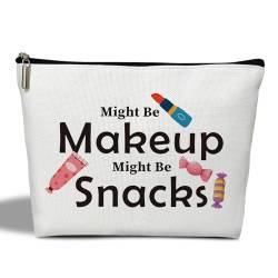 YUEXLL Snack-Make-up-Tasche für Frauen, Freundschaftsgeschenk für Freunde, Schwester, Tochter, Mutter, könnte Make-up sein, könnte Snacks sein, Make-up-Organizer, Reißverschluss-Tasche, von YUEXLL