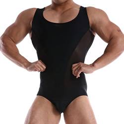 Herren Active Shirt Tops Activewear Einteiliger Body Slim Fit Active Base Layers Stretchy Wrestling Trikot Singlet Weste Bodywear von YUFEIDA