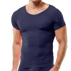 Herren Unterhemd aus Mesh Transparent Shirt Stretch T-Shirt Unterwäsche Reizwäsche von YUFEIDA