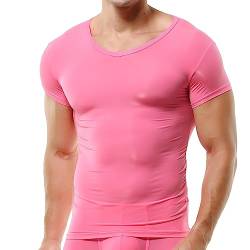 Herren Unterhemd aus Mesh Transparent Shirt Stretch T-Shirt Unterwäsche Reizwäsche von YUFEIDA