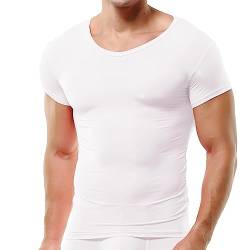 Herren Unterhemd aus Mesh Transparent Shirt Stretch T-Shirt Unterwäsche Reizwäsche von YUFEIDA