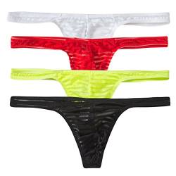 YUFEIDA Herren Mesh Strings Männer Tanga Mini Slips Bikinis Unterhosen Dessous Bademode Unterwäsche Strings von YUFEIDA