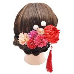 9 bunte Blumen-Haarnadeln, zartes Haar, japanisches Haar für Damen, Hochzeit, Fotografie, Haarband für Damen, dekorativ, japanische Blume, Haar für lange und von YUHANGCIYE