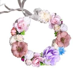 Brautblume für Hochzeit, Blumengirlanden, Haarkranz, Blumenstirnbänder, Damen, Braut, Blumen-Stirnbänder von YUHANGCIYE