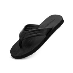 YUHITYGZGS Flip Flops Herren, Rutschfest Zehentrenner Plattform Sandalen Latschen Schlappi Weich Hausschuhe Badelatschen, Schwarz, EU 43 von YUHITYGZGS