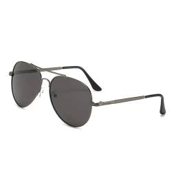 YUIOOISH Polarisierende Sonnenbrille Männer, Metallrahmen Vintag UV400 Schützende Sonnenbrillen für Fahren, Urlaub (B3-SILVER) von YUIOOISH