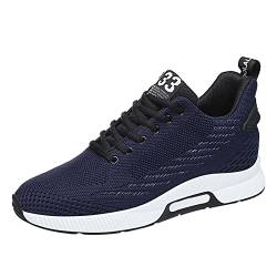 YUKTOPA Aufzug Schuhe Elevator Schuhe Herren Leichte Atmungsaktiv Sportschuhe Freizeitschuhe mit Versteckten Lift Heel für Mann-6cm von YUKTOPA