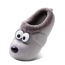 YUKTOPA Erwachsene Winterschuhe Herren Hund Hausschuhe Damen Baumwolle Hausschuhe Winter Warme Gefütterte Clogs Pantoffeln von YUKTOPA