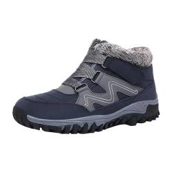 Winterschuhe Herren mit Klettverschluss, Wanders Thermo Stiefel,Gefütterte Halbschuhe,Orthopädische Winterschuhe Damen,Wmshoe Wasserdichte,Rutschfeste Ergonomische,Warme Fleece-Schuhe, Winterstiefel von YULONGESS