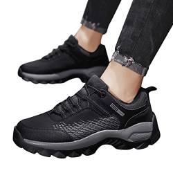 YULONGESS Herren Turnschuhe Dauerhafter Komfort Traillaufschuhe Trekkingschuhe Sneaker Straßenlaufschuhe Low-Cut Füßlinge für Arbeit Sportschuhe Fitnessschuhe Herren Wanderschuhe Wasserdicht von YULONGESS