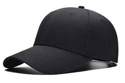 YULOONG Baseball Cap 100% Baumwolle Classic Sports Casual Golf Cap Sunhat Einstellbare Größe Schwarz von YULOONG