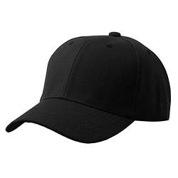 YULOONG Classic Baseball Cap 100% Baumwolle Vintage Washed Denim Dad Hat Verstellbare Größe für Männer Frauen Unisex (Schwarz) von YULOONG