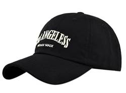 YULOONG Vintage Baseball Cap Stickerei LOS Angeles Washed Denim Trucker Cap 100% Baumwolle Sonnenhut für Männer Frauen Einstellbar Schwarz von YULOONG