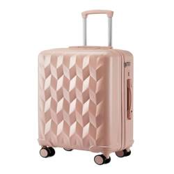 YUMIONB Koffer Neuer Koffer Damen Robuster Und Langlebiger Trolley-Koffer Herren-Reisekoffer Boarding-Passwort-Koffer Ins Suitcase (Color : Pink, Size : A) von YUMIONB