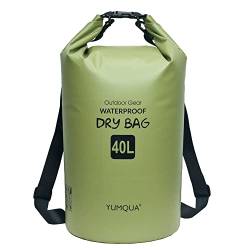 YUMQUA Dry Bag Wasserdichter Tasche 5L 10L 20L 30L 40L wasserdichte Beutel Packsack für Kajak Boot Angeln Rafting Camping Snowboarden Schwimmen Wassersport von YUMQUA