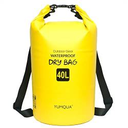 YUMQUA Dry Bag Wasserdichter Tasche 5L 10L 20L 30L 40L wasserdichte Beutel Packsack für Kajak Boot Angeln Rafting Camping Snowboarden Schwimmen Wassersport von YUMQUA