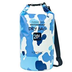 YUMQUA Dry Bag Wasserdichter Tasche 5L 10L 20L 30L 40L wasserdichte Beutel Packsack für Kajak Boot Angeln Rafting Camping Snowboarden Schwimmen Wassersport von YUMQUA