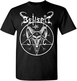 Beherit Pentagram T Shirt Black Metal Death Emperor Blasphemy Dark Throne Newest Men T-Shirt Fashion Top Tee Black M von YUNDONG
