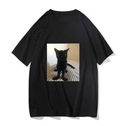 Cat Pattern Tshirt Funny Men T Shirts Black XL von YUNDONG