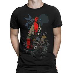 Hellboy Graphic T-Shirt, Cotton Tee, Men's Black XL von YUNDONG