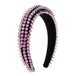 Modischer Haarreif mit Nieten, perfektes Haar-Accessoire für jeden Anlass, Damen-Haarband mit Schaumstoff-Nieten von YUNNESS