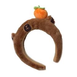 YUNNESS Haarbänder, festliche Foto-Requisiten, Cartoon-Capybara-Stirnbänder, Party-Kopfschmuck, lustige Stirnbänder für Musikfestivals von YUNNESS