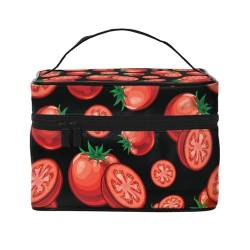 Rote Tomaten, Make-up-Tasche, Kosmetiktasche, tragbare Reise-Kulturtasche, Federmäppchen, Kulturbeutel von YUNWEIKEJI