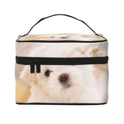 West Highland White Terrier, Make-up-Tasche, Kosmetiktasche, tragbare Reise-Kulturtasche, Federmäppchen, Kulturbeutel von YUNWEIKEJI