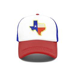 YUONME Baseballkappe Trucker Cap Bundesstaat Texas Cap Flagge von Texas Karte Mesh Cool Hat Cap Cool Mesh Cap Erwachsene Geschenke von YUONME