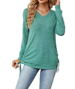 YUTILA Damen Einfarbig Langarmshirt Casual Shirt Pullover Freizeitkleidung von YUTILA