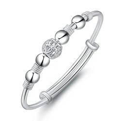 YUTTTPL Damen Armband Elegant Perle 925 Sterling Silber Stern Double Layer Armband verstellbar Modeschmuck Armband Herz Armband (C-Silver) von YUTTTPL