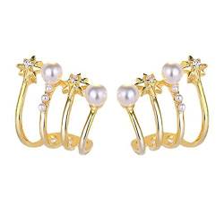 YUTTTPL Klauen Ohrringe für Damen, Klauen Nadel Ohrringe Kreative Manschette Ohrringe Schmuck Geschenke für Frauen Mädchen (B-GOLD) von YUTTTPL