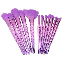 12er Makeup Pinsel Set, Glatter, weicher, dichter Haar Pinsel Foundation Puder Lidschatten Pinsel Schönheitswerkzeug, mit bequemem Griff, leicht zu reinigendem Haar von YUYTE