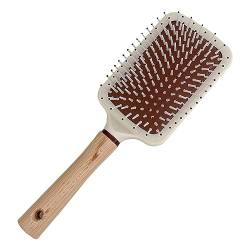 Bio Haarbürste Ohne Ziepen,Anti Haarbruch Profi Entwirrbürste mit Griff,Hair Brush für Damen Herren,ideal zum Entwirren von dickem Haar, Lüftungsschlitze für schnelleres (Quadrat) von YUYTE