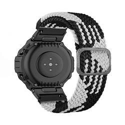 YUYTE 22 Mm Geflochtenes Nylon-Uhrenarmband, Kompatibel mit T Rex, Mehrfarbig, für Herren und Damen, Bequem und Atmungsaktiv (Schwarz und weiß) von YUYTE