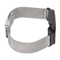 YUYTE Ersatz-Smartwatch-Armband, Edelstahl-Mesh-Armband mit Schwarzem Stoßgehäuse, Ersatzzubehör, Passend für 7 Pro (Silber) von YUYTE