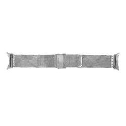 YUYTE Magnetische Mesh-Loop-Bänder, Edelstahl-Mesh-Uhrenarmband, Atmungsaktiv, Verstellbar, Modern, Leicht, Präzise Verriegelung für Männer und Frauen für den Alltag (SILVER) von YUYTE